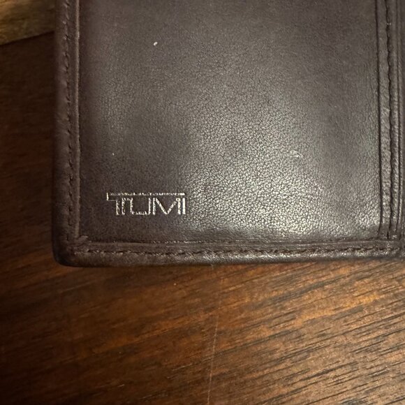 Tumi Ticon Double Billfold Dark Brown Cappuccino Wallet Gusseted Card Case - Picture 3 of 10
